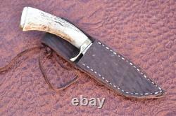 Rare Vintage Custom Ottosen 96 Stag Fixed Blade Hunting Knife P100 Nice (26743)
