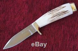 Rare Vintage Dan H Harrison Kershaw USA Klamath Stag Horn Hunting Knife 01556