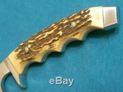 Rare Vintage Henckels Solingen Germany 922 Stag Hunting Skinning Knife Knives Ec