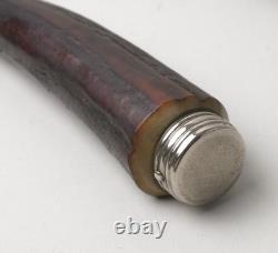 Rare Vintage IMCO Implement Co. Germany Wavy Blade Stag Handle Boot Nicker Knife