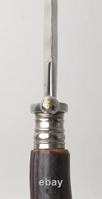 Rare Vintage IMCO Implement Co. Germany Wavy Blade Stag Handle Boot Nicker Knife
