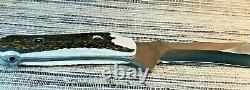 Rare Vintage Puma 118375 New White Hunter Knife Stag Handle German Made in 2001