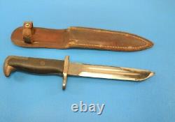 Rare Vintage Theatre Bowie Knife M1 Garand Bayonet Kutmaster Utica NY + Sheath