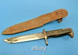 Rare Vintage Theatre Bowie Knife M1 Garand Bayonet Kutmaster Utica NY + Sheath