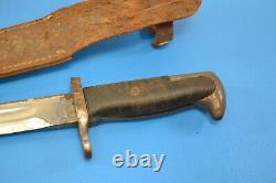 Rare Vintage Theatre Bowie Knife M1 Garand Bayonet Kutmaster Utica NY + Sheath