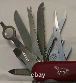 Rare Wenger SETTER Swiss Army Knife w Perfect Hunting Logo MINT Condition