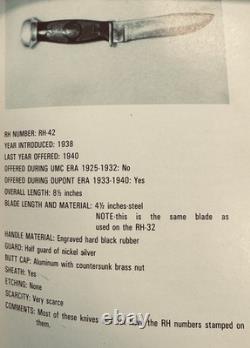 Remington/Dupont RH 42 Very scarce Fixed Blade Knife