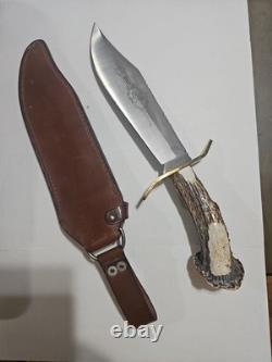 Remington Limited Edition (0353/2500) Crown Stag Handle 15.5 Bowie Knife Mint