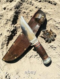 Remington RH 33 Vintage Fixed Blade Knife And Leather Sheath 1933-1940