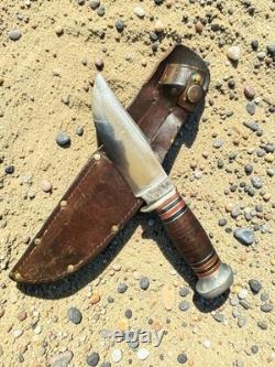 Remington RH 33 Vintage Fixed Blade Knife And Leather Sheath 1933-1940