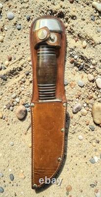 Remington RH 33 Vintage Fixed Blade Knife And Leather Sheath 1933-1940
