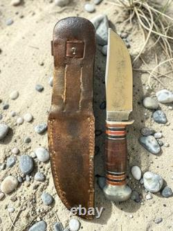 Remington RH 33 Vintage Fixed Blade Knife And Leather Sheath 1933-1940