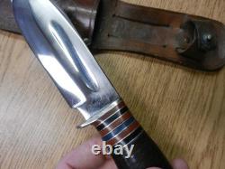 Remington RH34 UMC USA 5 Fixed Blade Knife With Sheath 9 1/2 Long Used