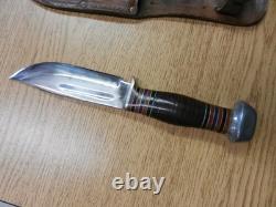 Remington RH34 UMC USA 5 Fixed Blade Knife With Sheath 9 1/2 Long Used
