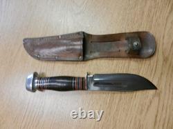 Remington RH34 UMC USA 5 Fixed Blade Knife With Sheath 9 1/2 Long Used