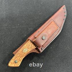 Remington UMC R-6 Hunting Knife Vintage Fixed Blade with Sheath and Stone