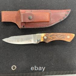 Remington UMC R-6 Hunting Knife Vintage Fixed Blade with Sheath and Stone