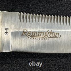 Remington UMC R-6 Hunting Knife Vintage Fixed Blade with Sheath and Stone