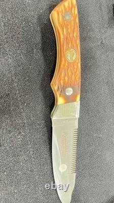 Remington UMC R-6 Hunting Knife Vintage Fixed Blade with Sheath and Stone