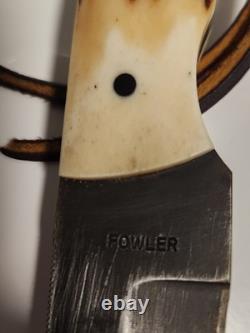 Ricky Fowler Custom Stag Handle Fixed Blade Knife