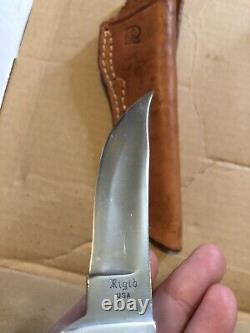 Rigid Knife Fixed Blade USA W Original Leather Sheath