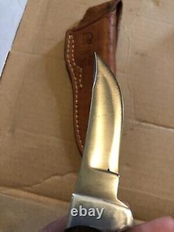 Rigid Knife Fixed Blade USA W Original Leather Sheath