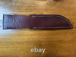 Rigid RG37 Hunting Fixed Blade Knife SS Clip Point, Stag Handle, Sheath
