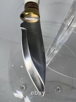 Ronnie Chambers Custom Clip Point Hunter Elk Horn Handle Handmade