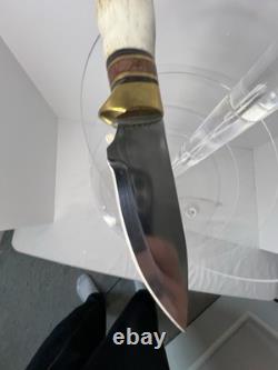 Ronnie Chambers Custom Clip Point Hunter Elk Horn Handle Handmade