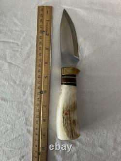 Ronnie Chambers Custom Clip Point Hunter Elk Horn Handle Handmade