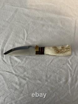 Ronnie Chambers Custom Clip Point Hunter Elk Horn Handle Handmade