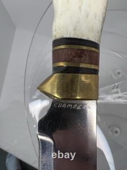 Ronnie Chambers Custom Clip Point Hunter Elk Horn Handle Handmade