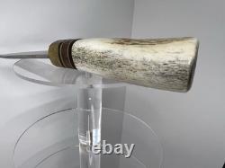 Ronnie Chambers Custom Clip Point Hunter Elk Horn Handle Handmade