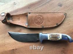 Ruana Knife Rudy Ruana M Stamp Model 14b With Sheath Excellent