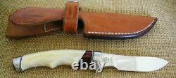 Ruffin Johnson Custom El Lobo Solo Model #5 Fixed Blade Hunting Knife, Stag