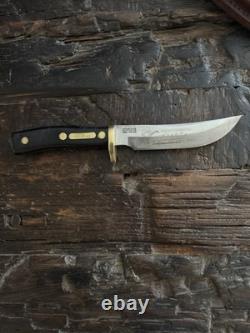 SCHRADE 1989 DUCKS UNLIMITED USA 165 DU Hunting Knife With Sheath & Stone (RARE)