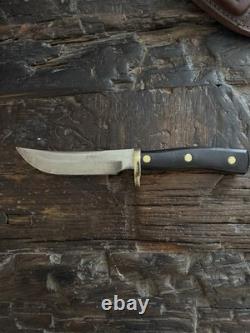 SCHRADE 1989 DUCKS UNLIMITED USA 165 DU Hunting Knife With Sheath & Stone (RARE)