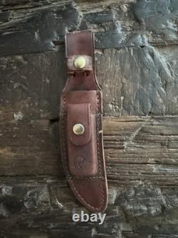SCHRADE 1989 DUCKS UNLIMITED USA 165 DU Hunting Knife With Sheath & Stone (RARE)