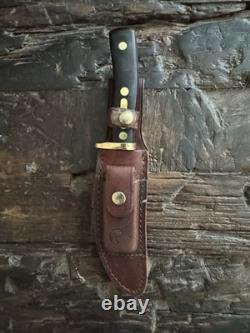 SCHRADE 1989 DUCKS UNLIMITED USA 165 DU Hunting Knife With Sheath & Stone (RARE)