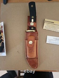 SCHRADE DUCKS UNLIMITED USA 165 DU Hunting Knife With Sheath & Stone RARE VINTAGE