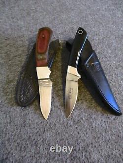 SET FIXED BLADE KNIVES SIMMONS OL' ERN SERIES & PARKER EDWARDS #A018S With SHEATHS