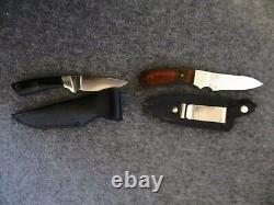 SET FIXED BLADE KNIVES SIMMONS OL' ERN SERIES & PARKER EDWARDS #A018S With SHEATHS