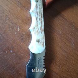 SILVER STAG 2012 Fixed Blade Hunting Knife Stag Handle 4.1-5in Sheath