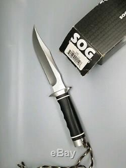 SOG Knives Trident 2.0 Bowie Knife S2B AUS8 6 3/8 blade unused with sheath box