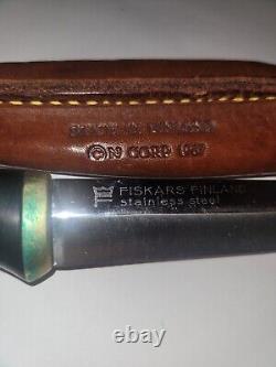 Scarce Normark (Fiskars) Hunting Knife withSheath, 9 1/8 1967