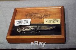 Schrade D'holder North American Hunting Club Life Member Stag Knife&display Used