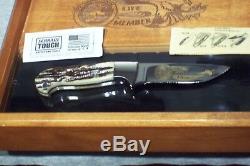 Schrade D'holder North American Hunting Club Life Member Stag Knife&display Used