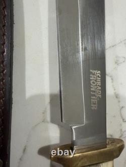 Schrade Frontier stag handle fixed blade knife with sheath scst 4