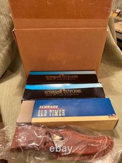 Schrade SC4SET USA Made Old Timer Set 15OT 152OT Sharpfinger PH2 Mint NOS
