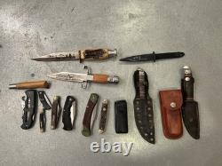 Schrade Tree Brand Western Original Buffalo Skinner Various Vintage Lot 15